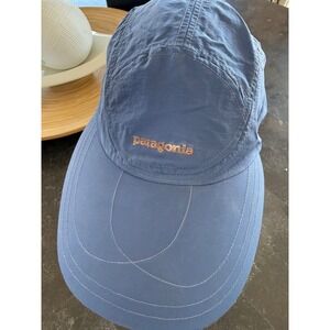 Patagonia Duckbill Cap S Blue Nylon 5 Panel Trail Running Hat Hiking Beach Sun